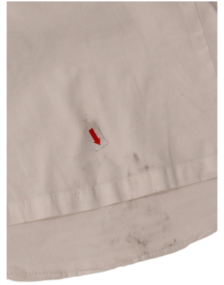 Damska bluzka bez rękawów NARACAMICIE UK 8, mała, biała, bawełniana w prążki