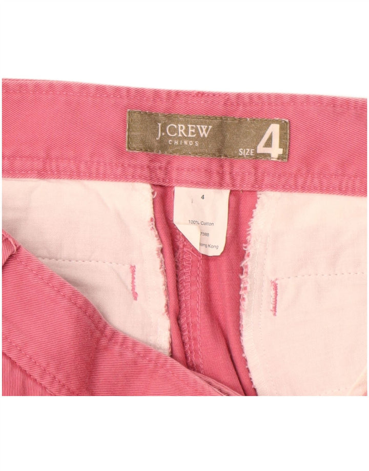 J. CREW Damskie proste spodnie Chino US 4 Small W28 L26 Różowa bawełna