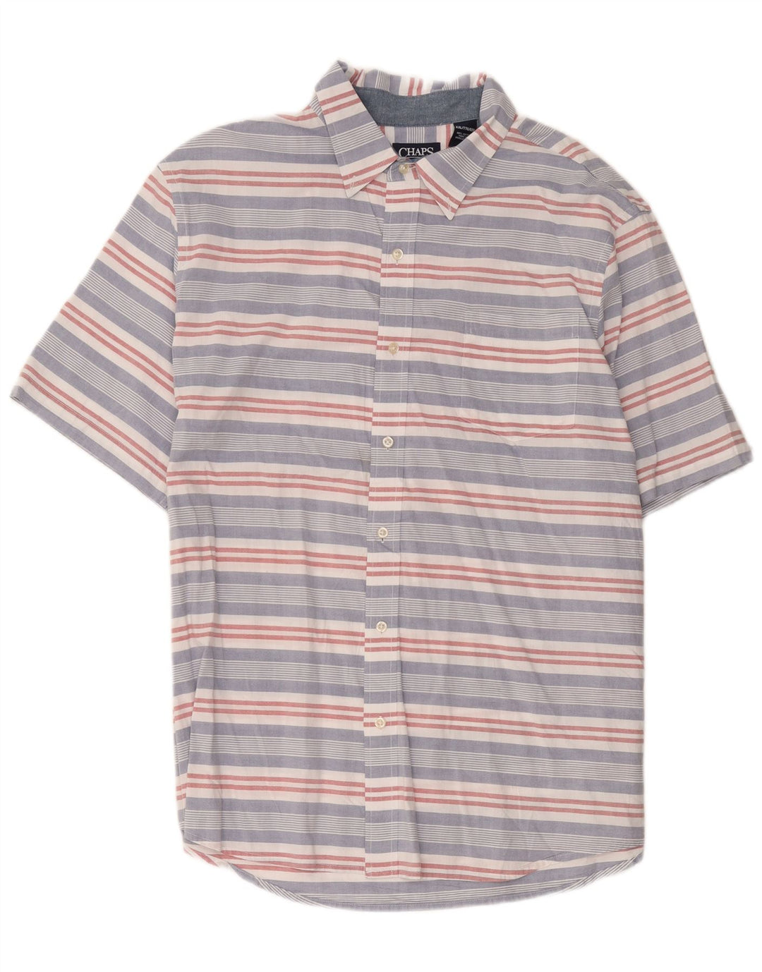 Męska koszula z krótkim rękawem Chaps 2XL, wielokolorowa, bawełniana w paski