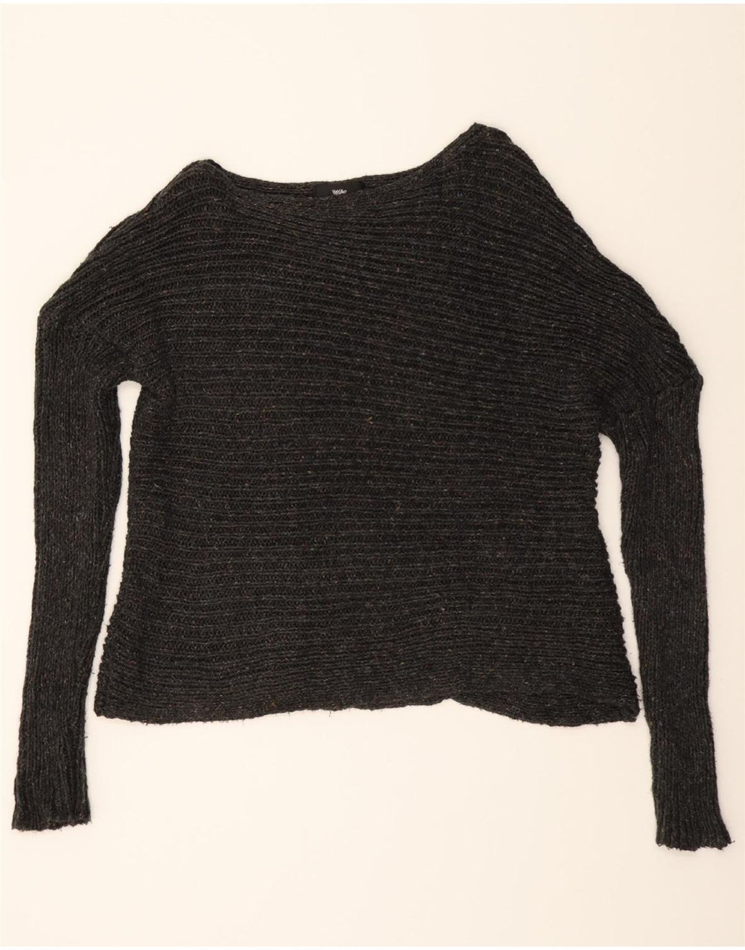 MOSSIMO Womens Oversized Boat Neck Jumper Sweater UK 18 XL Grey Flecked Vintage Mossimo and Second-Hand Mossimo from Messina Hembry 