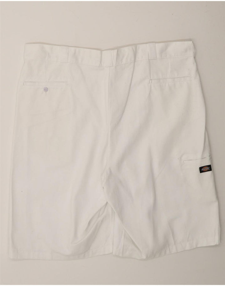 DICKIES Mens Loose Fit Cargo Shorts W44 2XL White Polyester Vintage Dickies and Second-Hand Dickies from Messina Hembry 