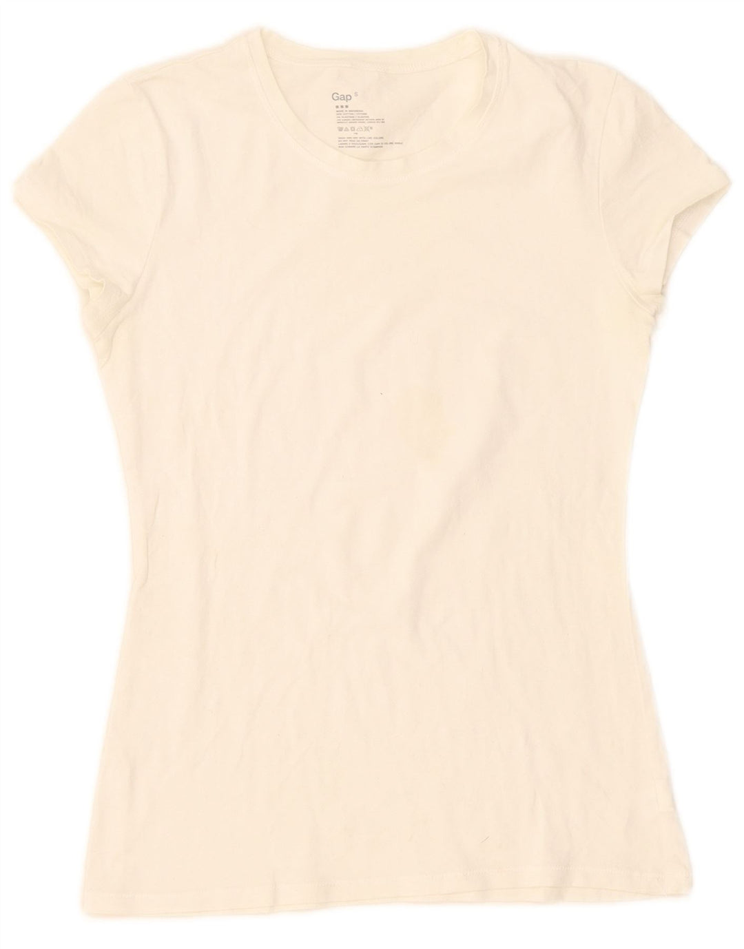T-shirt damski Gap Top UK 10 Small, biały, bawełniany