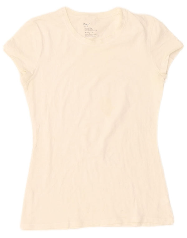 T-shirt damski Gap Top UK 10 Small, biały, bawełniany