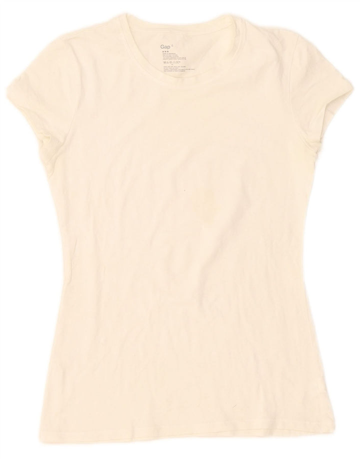 T-shirt damski Gap Top UK 10 Small, biały, bawełniany