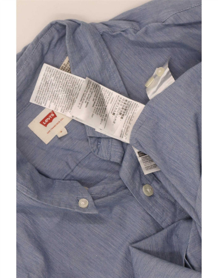 Koszula męska Levi's, mała, niebieska, bawełniana w cętki