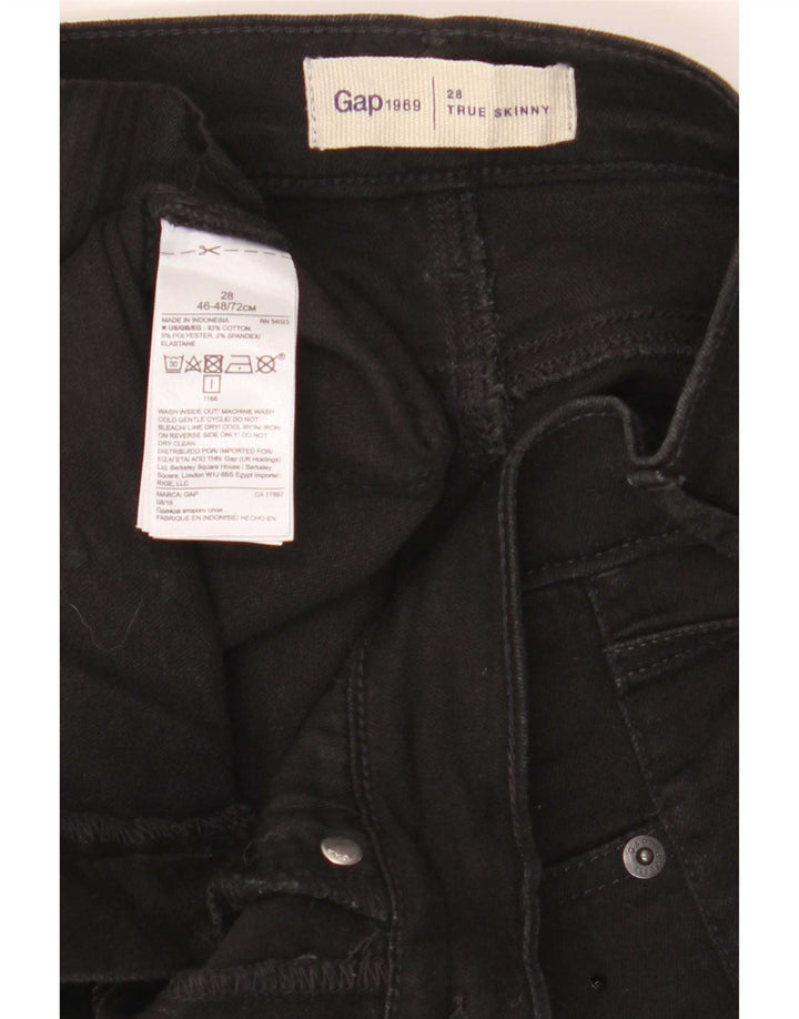 Damskie jeansy skinny Gap W26 L28 Czarne bawełniane
