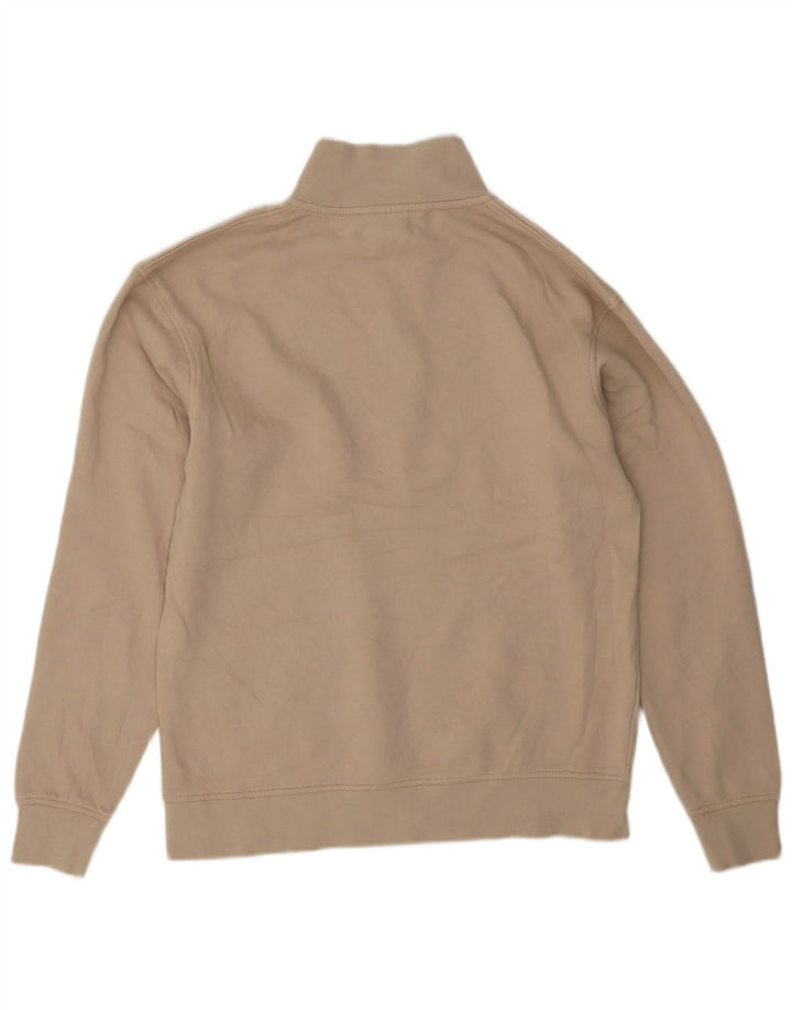 Męski sweter Jack & Jones z grafiką i zamkiem błyskawicznym, średnio beżowy, bawełniany