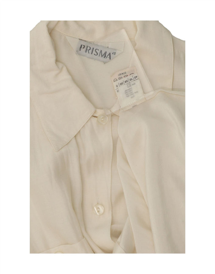 PRISMA Womens Shirt Blouse EU 40 Medium White Viscose Vintage Prisma and Second-Hand Prisma from Messina Hembry 