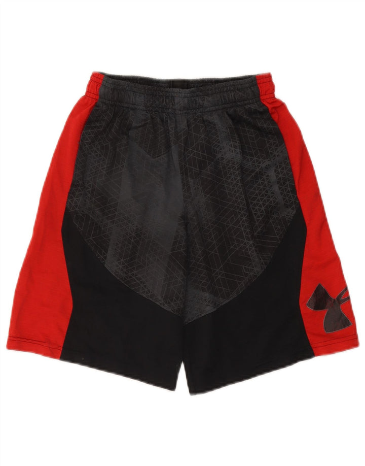 Chłopięce spodenki sportowe UNDER ARMOUR Heat Gear 9-10 lat, średnie, czarne, geometryczne