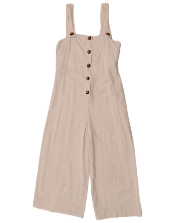 Damski kombinezon bez rękawów Topshop UK 8, mały, biały lniany