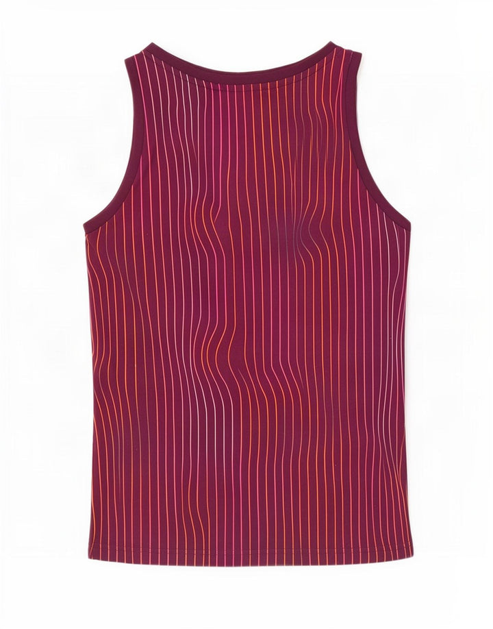 Adidas Męska kamizelka graficzna Top XS Burgundowy poliester w paski