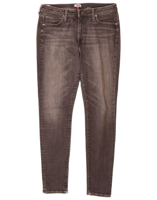 Damskie jeansy skinny TOMMY HILFIGER W32 L30 Szara bawełna
