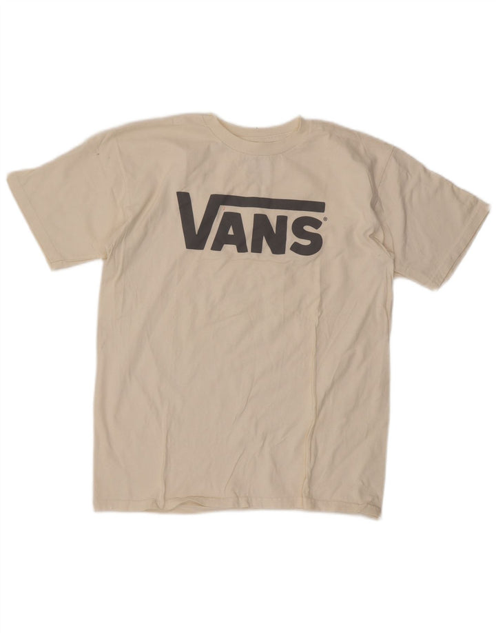 Męska koszulka z grafiką Vans, średnia biała bawełna