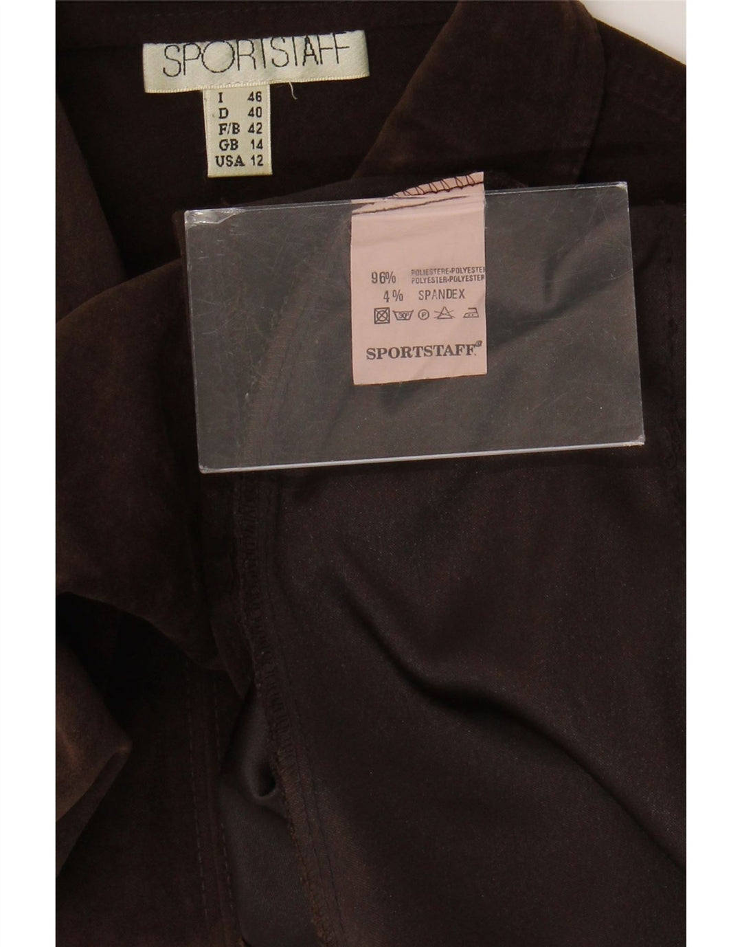 Aksamitna koszula damska Sportstaff UK 14, średni brąz, poliester