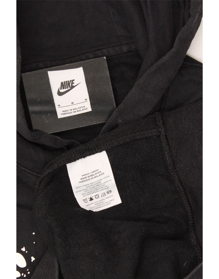 NIKE Mens Graphic Hoodie Jumper Medium Black Cotton Vintage Nike and Second-Hand Nike from Messina Hembry 