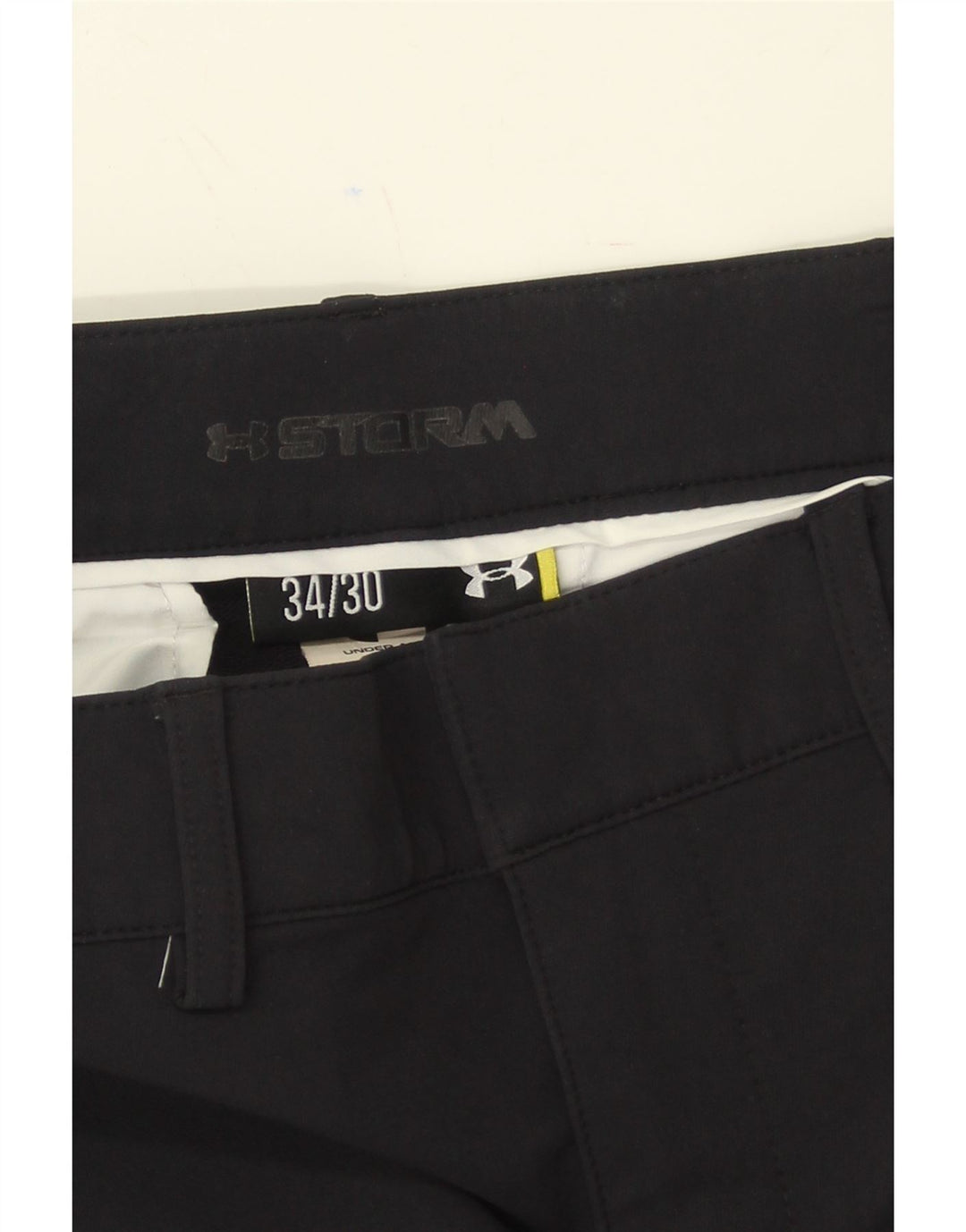 UNDER ARMOUR Mens Bootcut Chino Trousers W34 L30 Black Nylon Vintage Under Armour and Second-Hand Under Armour from Messina Hembry 