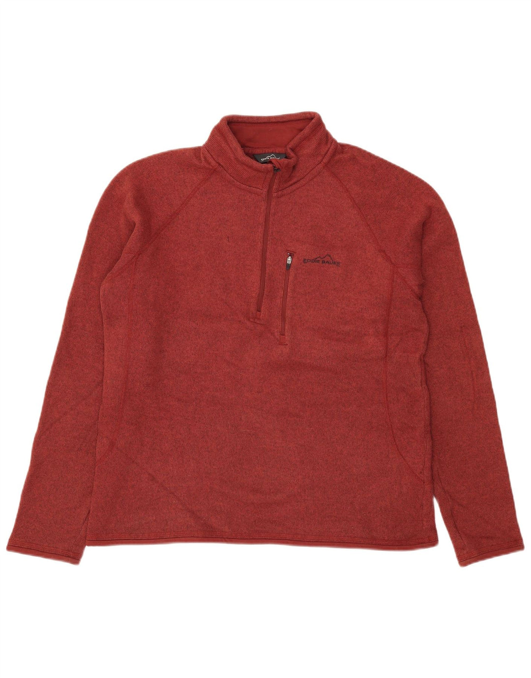 Męski sweter z zamkiem błyskawicznym Eddie Bauer, średni burgund, nakrapiany