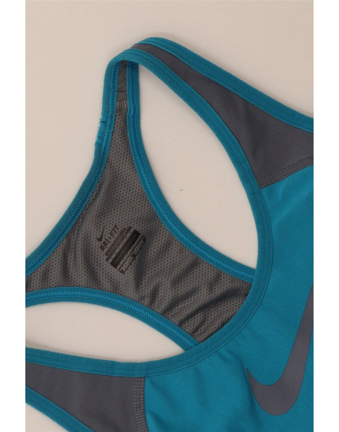 Damska kamizelka NIKE Dri Fit Graphic Top UK 12 w kolorze średnioniebieskim