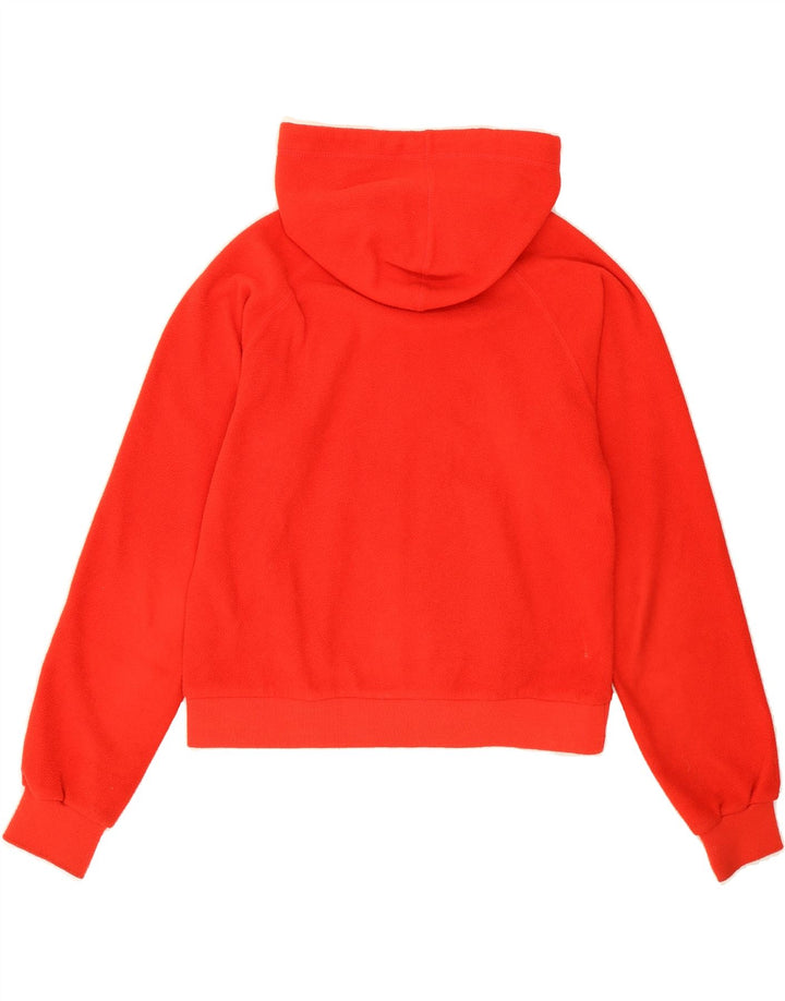 CHAMPION Womens Hooded Fleece Jacket UK 14 Medium Red Polyester Vintage Champion and Second-Hand Champion from Messina Hembry 