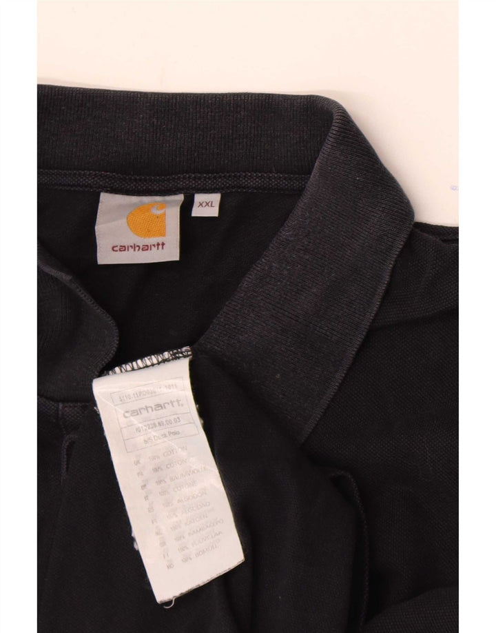 Męska koszulka polo Carhartt 2XL, czarna, bawełniana