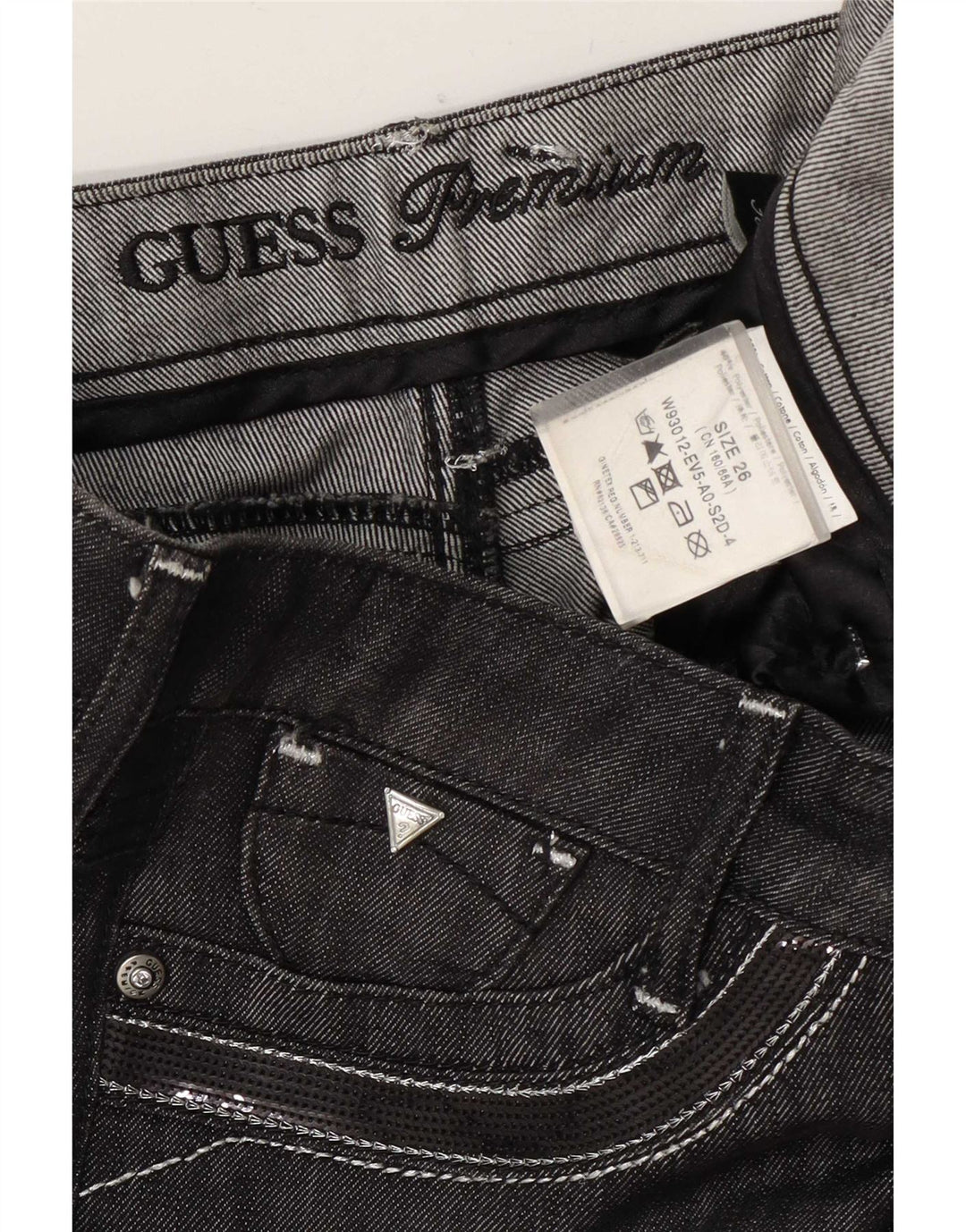 Damskie dżinsy Guess Bootcut W26 L33 Szara bawełna
