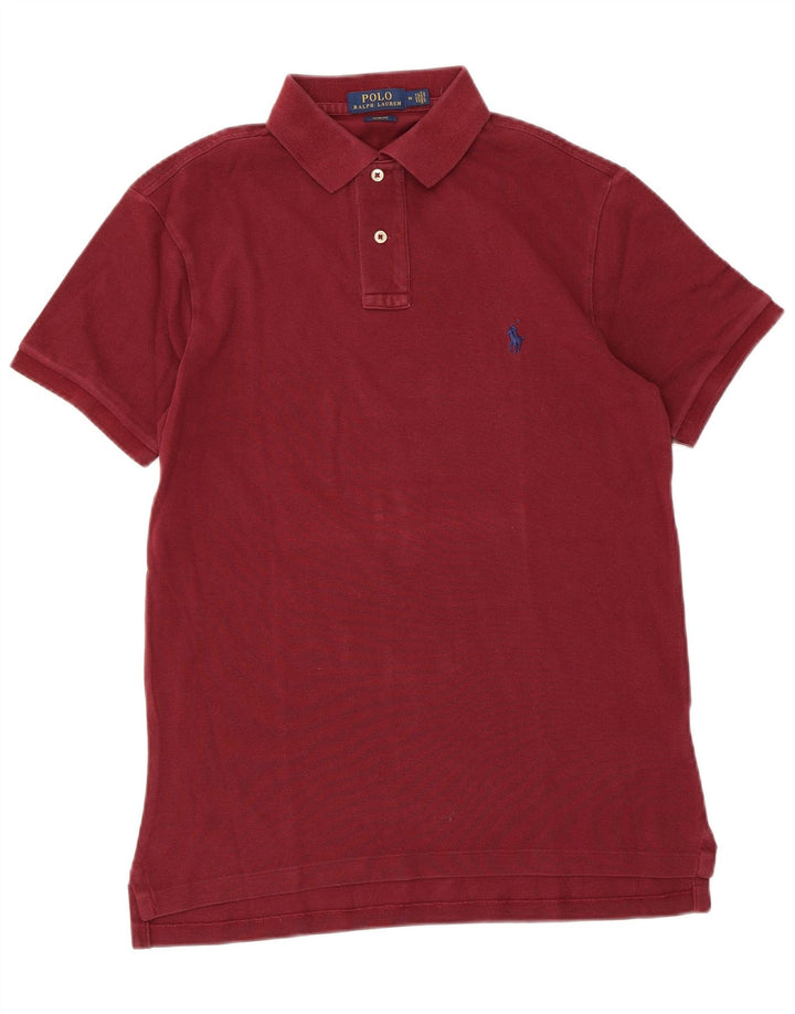 POLO RALPH LAUREN Męska koszulka polo slim fit, średnio bordowa, bawełniana
