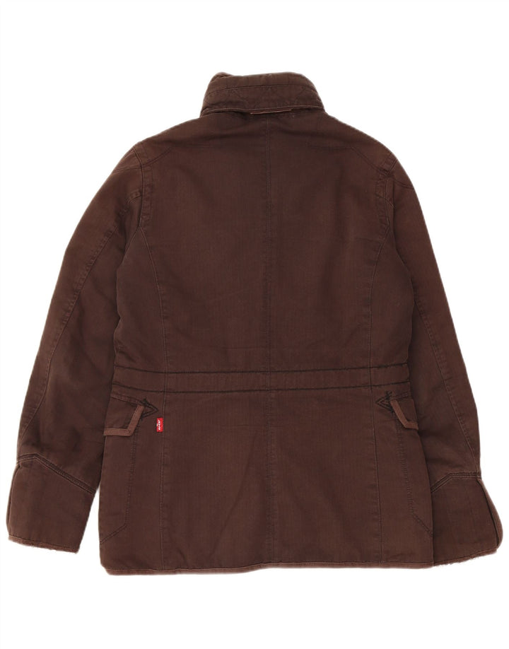 Damska kurtka wiatrówka Levi's UK 10 Small Brown w jodełkę