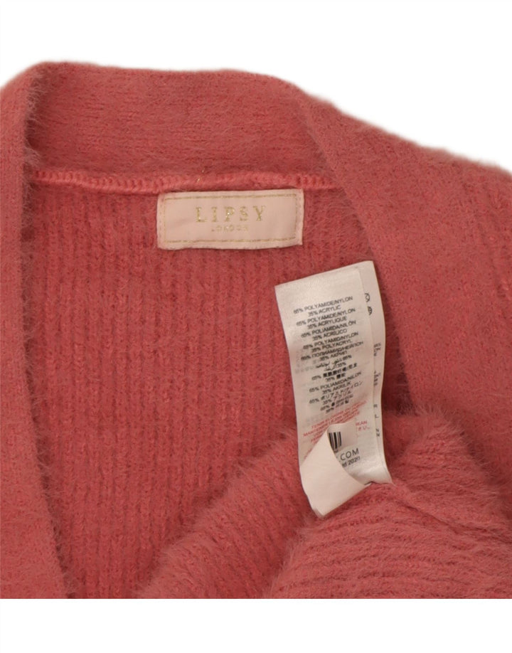 Damski sweter rozpinany Lipsy UK 12 Średni różowy nylon