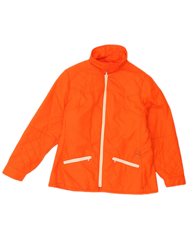 Vintage męska pikowana kurtka UK 36 Small Orange