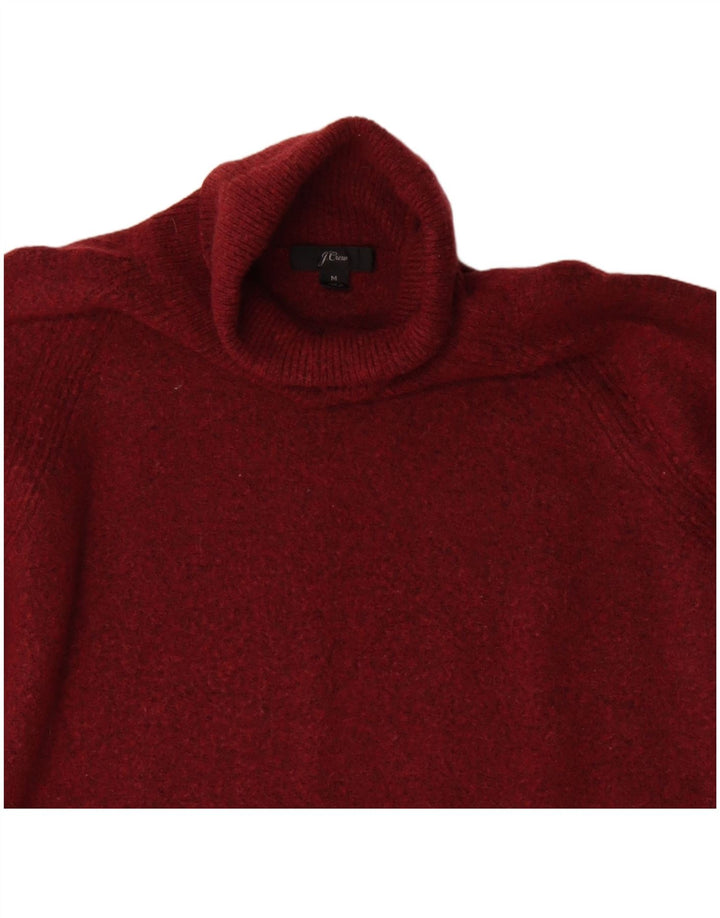 Damski sweter J. Crew z wywijanym dekoltem, UK 14, średni bordowy nylon
