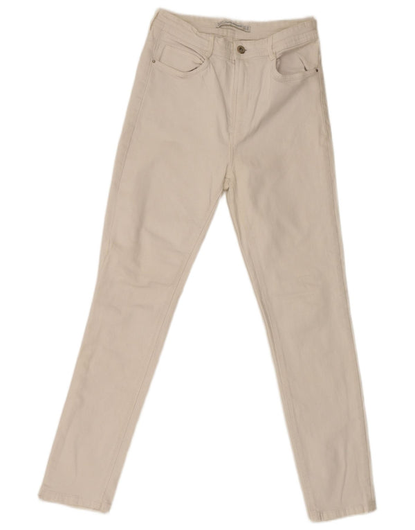 Zara Damskie Trafaluc Skinny Jeans EU 38 Small W28 L27 Biała bawełna