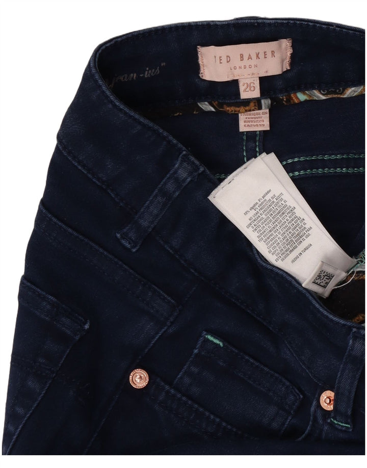 Damskie jeansy skinny Ted Baker W26 L26 Granatowe, bawełniane