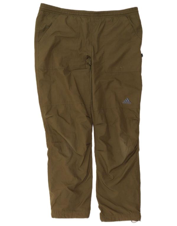 Męskie spodnie dresowe Adidas, średni khaki, poliester