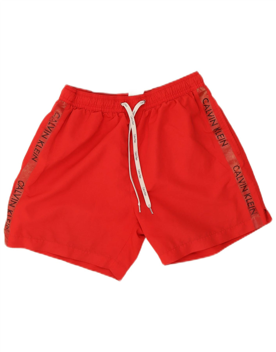 Męskie spodenki kąpielowe Calvin Klein z grafiką, średni czerwony poliester