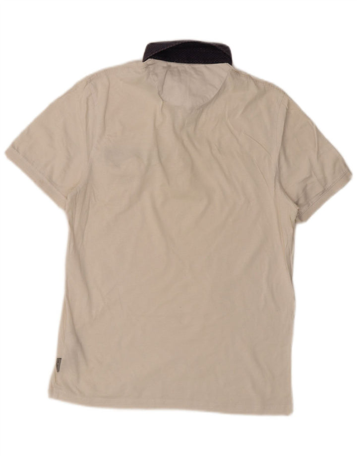 Męska koszulka polo Ted Baker, rozmiar 3, średnia, biała, bawełniana