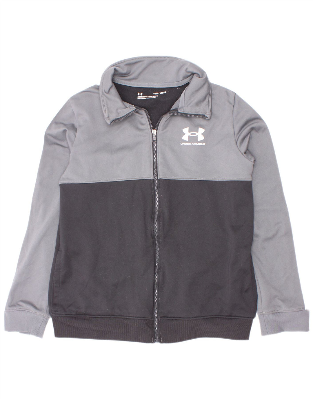 Kurtka dresowa chłopięca Under Armour 9-10 lat, średnioszara, z blokami kolorów