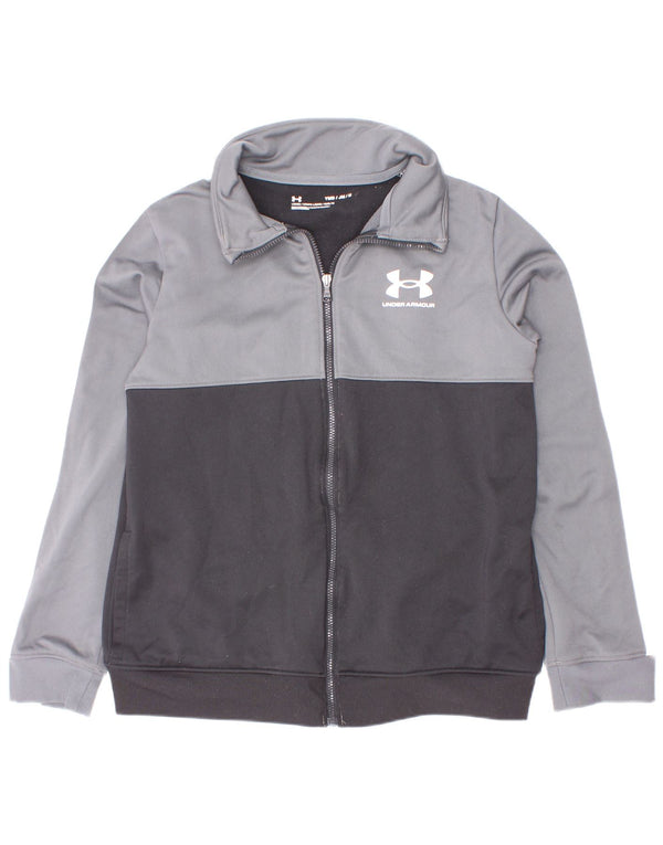 Kurtka dresowa chłopięca Under Armour 9-10 lat, średnioszara, z blokami kolorów