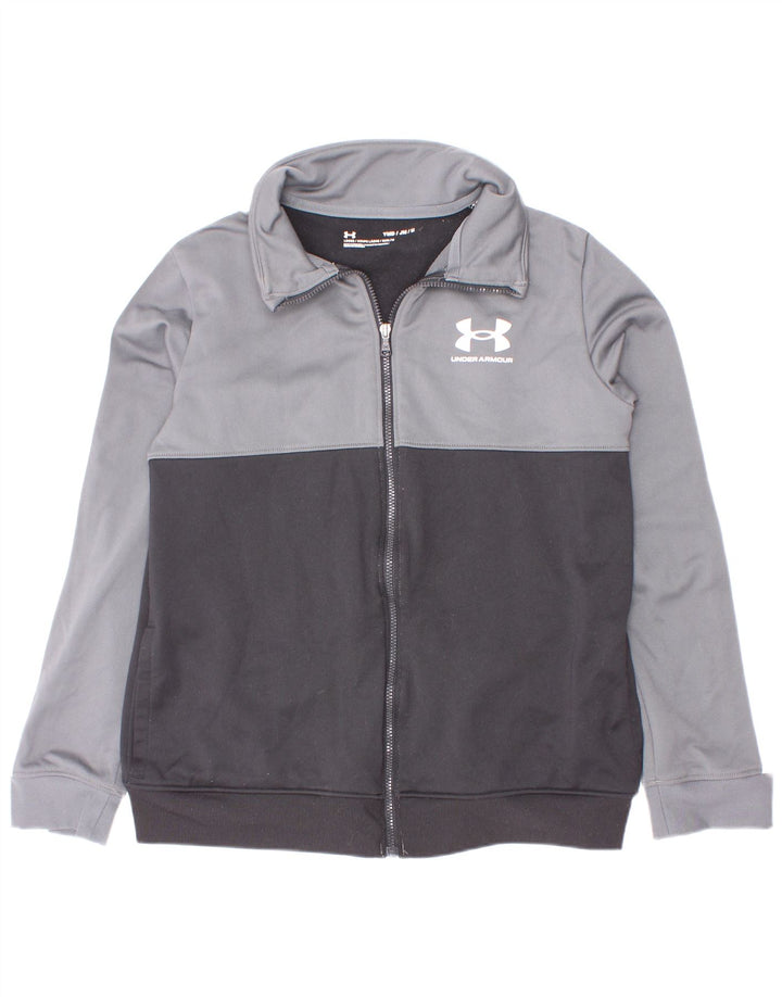Kurtka dresowa chłopięca Under Armour 9-10 lat, średnioszara, z blokami kolorów