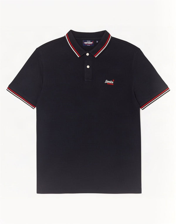Męska koszulka polo Superdry XL, bawełniana w granatowe paski