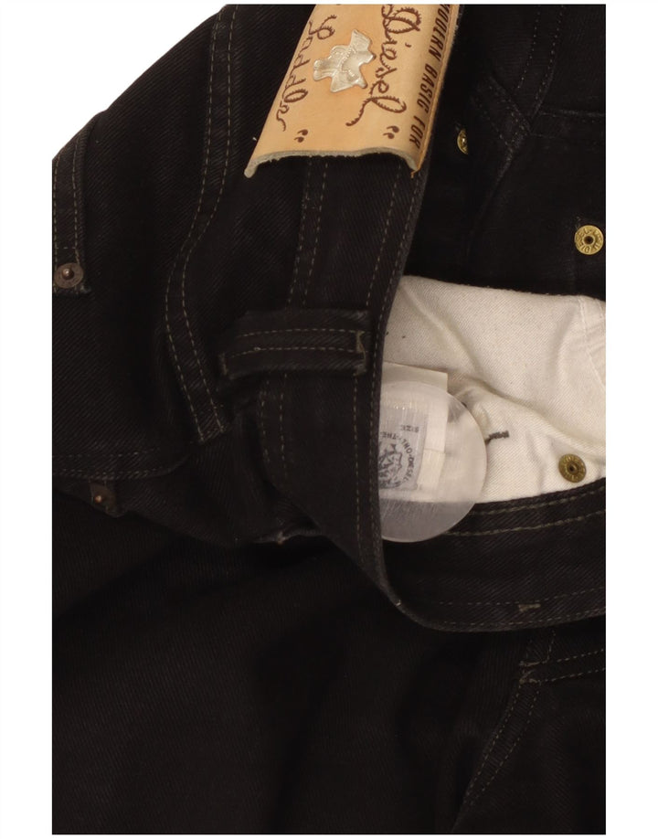 DIESEL Męskie proste dżinsy W36 L28 Czarna bawełna