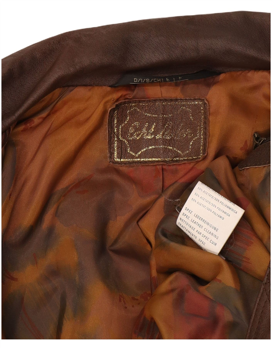 Vintage męska kurtka skórzana UK 38 średnio brązowa skórzana retro