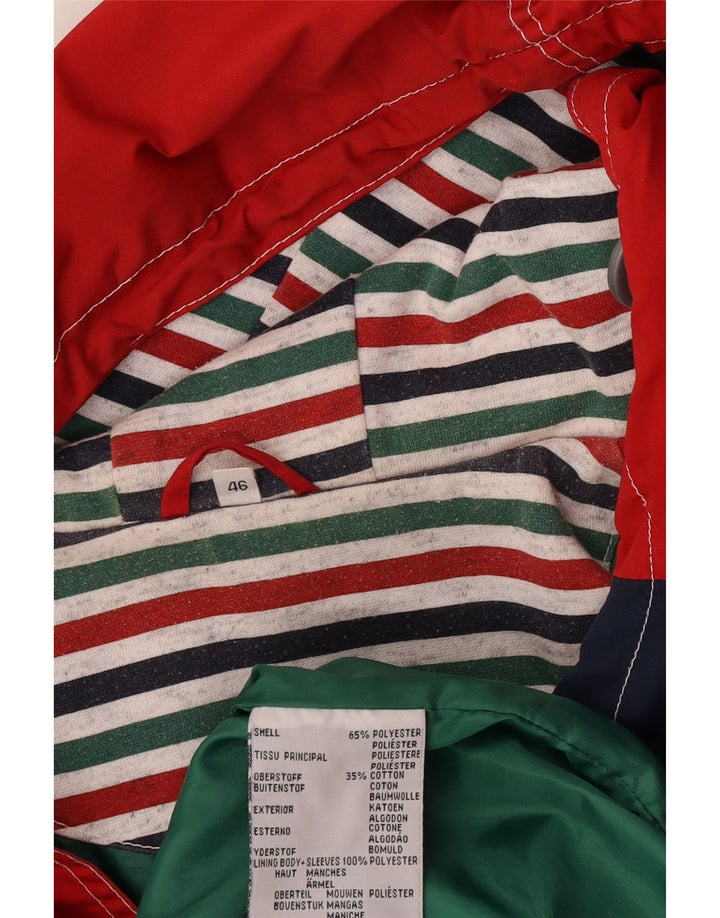 Vintage damska kurtka wiatrówka z kapturem, oversize, EU 46 XL, kolor czerwony