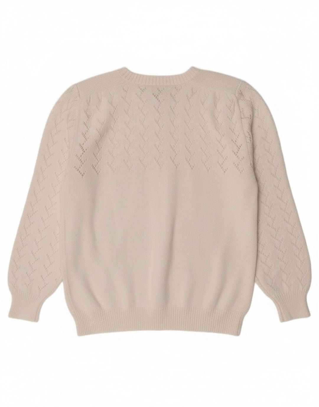 Sweter damski w stylu vintage, UK 14, średni biały