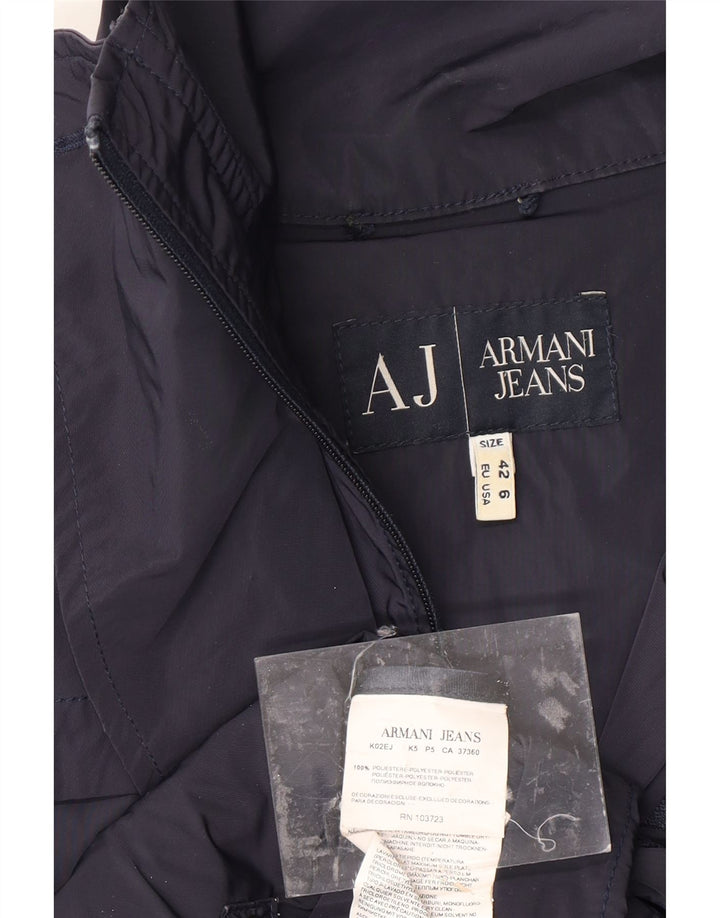 ARMANI JEANS Damski trencz US 6, średni granatowy poliester