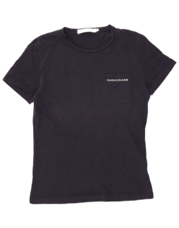 T-shirt męski Calvin Klein Jeans Top XS Granatowy, bawełniany