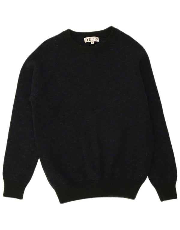 Damski sweter Reiss z dekoltem w łódkę UK 14 Średni zielony Argyle/Diament