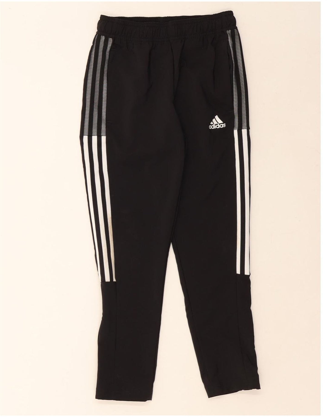ADIDAS Boys Aeroready Tracksuit Trousers 9-10 Years Black Polyester