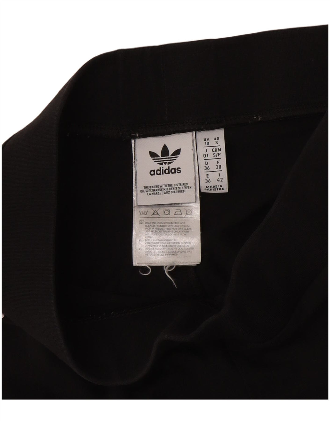 Legginsy Damskie Adidas UK 10 Małe Czarne Bawełniane
