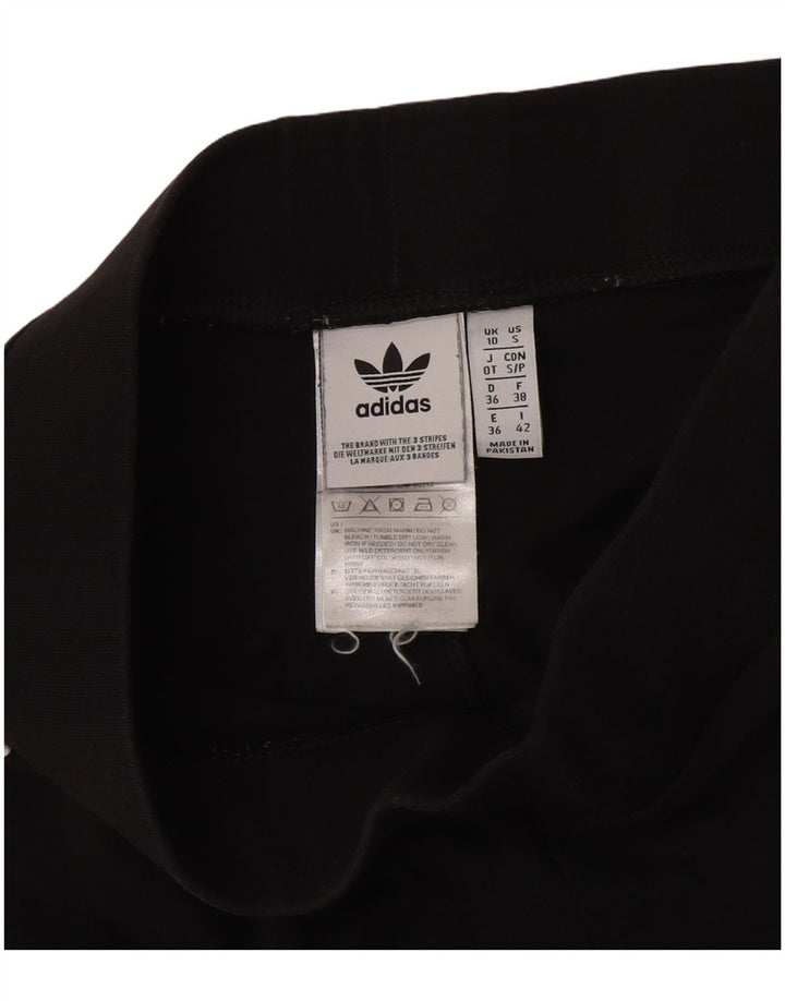 Legginsy Damskie Adidas UK 10 Małe Czarne Bawełniane