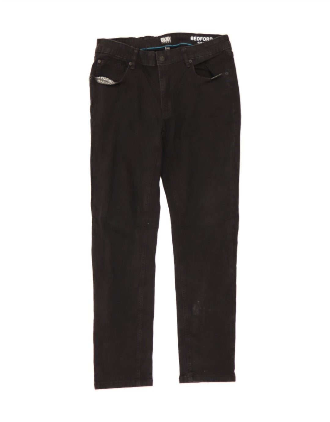 DKNY Mens Bedford Slim Jeans W32 L30 Black Cotton Vintage Dkny and Second-Hand Dkny from Messina Hembry 